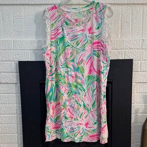 Lilly Pulitzer Agee Dress Croc My World XL